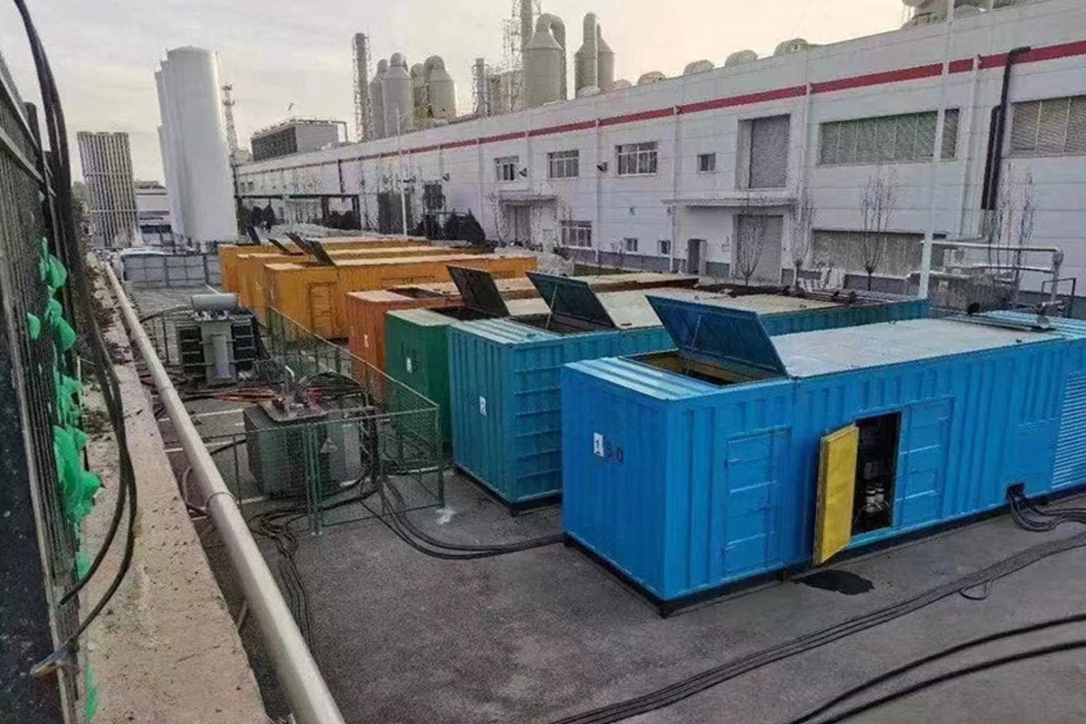 宁洱发电机租赁施工现场